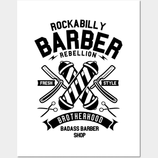 Rockabilly Barber Posters and Art